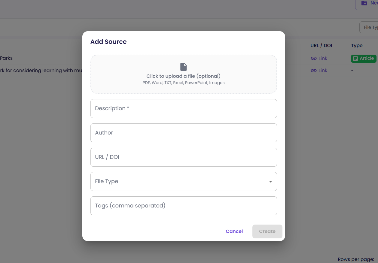 The Add Source dialog.