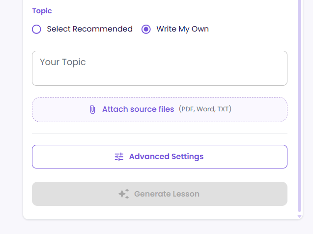 The topic picker.